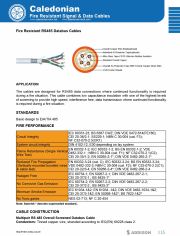 CALEDONIAN-Fire Resistant RS485 Databus Cables Mica Glass Tape+PE/PE+Silicone Rubber Insulation + LSFH (950°C 180 minutes) 多對型雲母帶耐火級低煙無毒 RS-485 資料傳輸電纜線