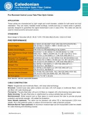 CALEDONIAN-Fire resistant Central Loose Tube Fiber Optic cables 鬆式多芯單套管雲母帶耐火級低煙無毒(鎧裝)光纖電纜線