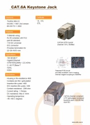 CAT.6A UTP Keystone Jack 自動防塵型資訊插座產品圖