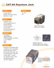 ELITE-KJC6ASTPWH  CAT.6A STP Keystone Jack 免工具資訊插座產品圖