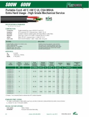 TFK-SOOW 600V EPR compound, Portable Cord -40˚C +90˚C UL CSA MSHA 輕便型電力電纜線產品圖