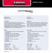 Kabeltec-H05VV5-F 4-Approvals  PVC-PVC VDE, SEV, CSA and UL approved  Cables 歐規多芯室內用控制電纜產品圖