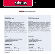 Kabeltec-SIF Silicone single-core stranded VDE 0295 class 5 500V 180° C 歐規 VDE 矽橡膠耐高溫電線