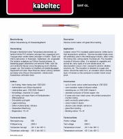 Kabeltec-SIHF/GL Silicone control cable with glass fibre braiding VDE 0295 class 5 500V 180° C 矽橡膠 + 玻璃絲編織耐高溫控制電纜產品圖
