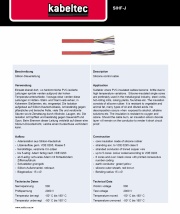 Kabeltec-SIHF-J Silicone control cable VDE 0295  500V 180° C 歐規 VDE 矽橡膠耐高溫電纜