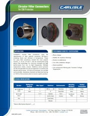 Carlisle-38999, 26482  Circular Filter Connectors For EMI Protection 圓形濾波器