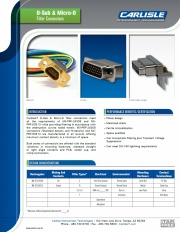 Carlisle-D-Sub and Micro-D Filter Connectors For EMI Protection D-Sub和微型D濾波連接器