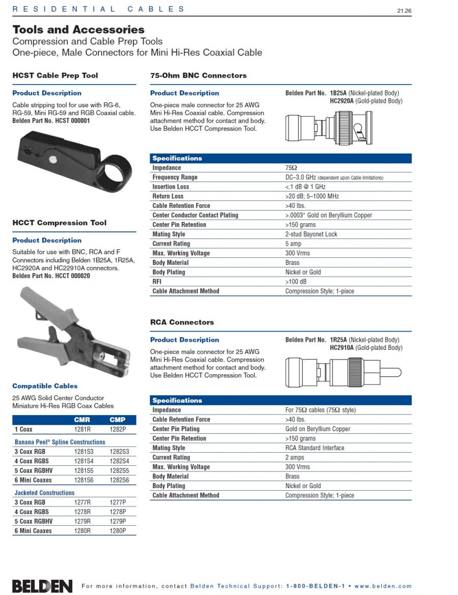 Belden-HCCT000020 HCCT Compression Tool 同軸電纜接頭製作工具配件