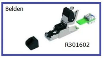 BELDEN-R301602 Connectors - DataTuff® Industrial Ethernet Ruggedized Plug Kit T568B Cat 6A AWG 22-24 UTP/STP IP20 工業等級乙太網路RJ45接頭模塊