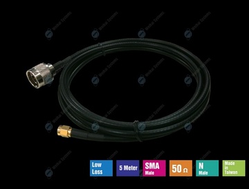 LC-2051 Low Loss SMA (公) 對 N (公) / 5米 無線訊號專用的低線損天線延伸連接線產品圖