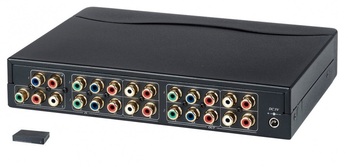 YSCT-YD04A 1進4出分量視頻&立體音頻分配放大器﻿ 1 Input 4 Output Component Video Distribution Amplifier with Stereo Audio產品圖