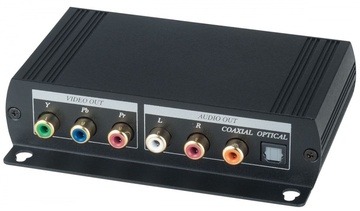 YSCT-YE02DAL 1進2出分量視頻&立體/數字音頻雙絞線延長分配器- 具串接功能﻿ Component Video (YPbPr) & Stereo Audio CAT5 Extender﻿產品圖