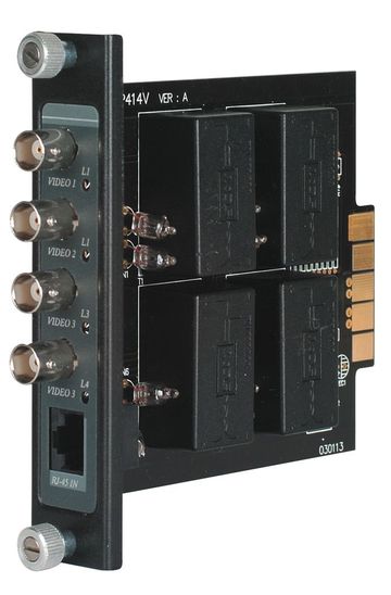 TRP414VH 四路被動插卡式雙絞線影像傳輸器 - 抗干擾型 19” Rack Card 4 Channel Passive Receiver