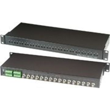 1U 16 路抗干擾防雷擊有源視頻雙絞線接收器 ﻿ 16 Port Active Receiver Distribution Amplifier In 1U Rack Mounting Panel