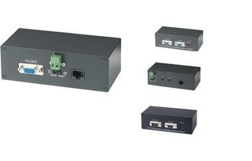 VE01S VGA&RS232/RS485控制信號(可切換)長距離雙絞線延長器﻿ CAT5 VGA & Data Extender﻿產品圖