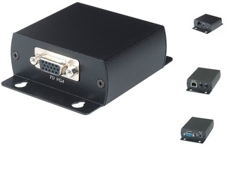 TTA111VGA 有源VGA長距離視頻雙絞線延長器﻿ Active Long Range VGA CAT5 Extender產品圖