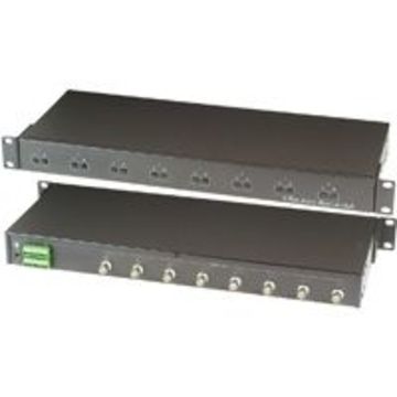 YSCT-TPA008H 1U 8路抗干擾防雷擊有源視頻雙絞線接收器﻿ 8 Port Active Receiver Distribution Amplifier In 1U Rack Mounting Panel產品圖