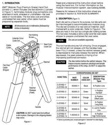 AMP-High Performance CAT-5E RJ45 夾線工具鑄模(Die Set)