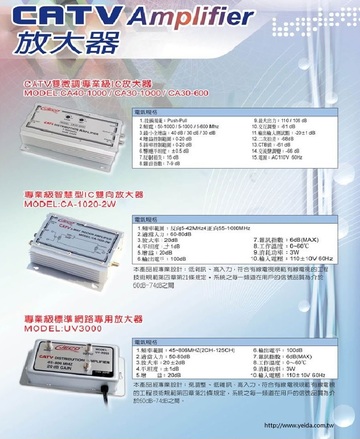 CA-1020-2W 住家專用 CATV智慧型雙向IC放大器