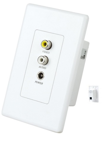 CW01AP 無源嵌入式視頻&立體音頻&電源雙絞線延長器﻿ Wall Plate Audio, Video, Power CAT5 Extender產品圖