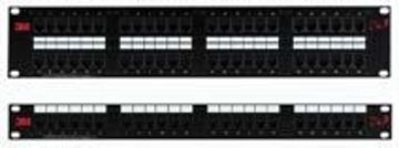 3M-VOL-PP648B Patch Panel Cat. 6 110 Contact UTP 568A/B 48 Port Black 48P跳線面板產品圖