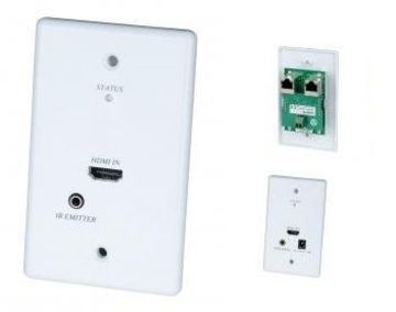 HW01 嵌入式HDMI & IR紅外線雙絞線延長器﻿ Wall Plate HDMI & IR CAT5 Extender﻿