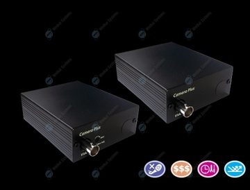 CPS-100P 影像與電源傳輸組(1路影像) 利用單軸雙向傳輸影像與電源解決戶外的供電難題