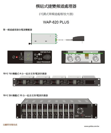 WAP-620 PLUS 模組式捷變頻道處理器(可調式單頻道處理/放大器)產品圖