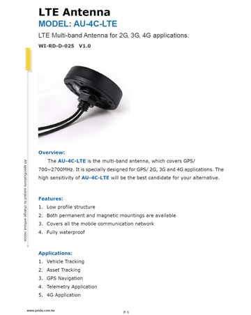 AU-4C-LTE LTE Antenna 多頻帶天線