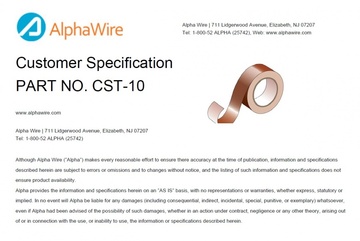 ALPHA-CST-10 Copper Highly conductive adhesive backing 高电导性胶合剂衬背產品圖