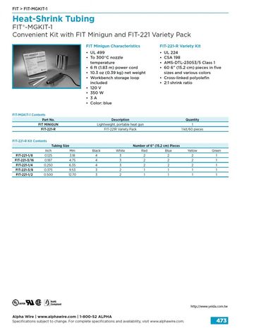 ALPHA- FIT®-MGKIT-1 Convenient Kit with FIT Minigun and FIT-221 Variety Pack 熱縮管組合產品圖