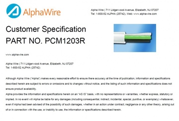 ALPHA-PCM1203R Awg 12x3C 600V 105度C UL - Boat Cable (BC-5W2) 船舶用電纜