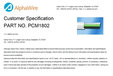 ALPHA-PCM1802 Awg 18x2C 600V 105度C UL - Boat Cable (BC-5W2) 船舶用電纜產品圖