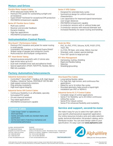 ALPHA-Pharmaceutical Manufacturing Series V VFD Cables 醫藥廠變頻器設備應用可直埋防紫外线電源控制電纜產品圖