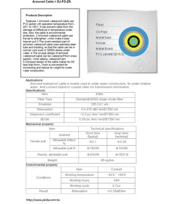 DJ-FO-ZS 防水型鎧裝光纜產品圖