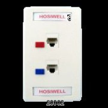 Hosiwell- 20001-WH US Type Dual Ports Faceplate美式單孔埋入式資訊面板 (可選1, 2, 3, 4, 6孔)產品圖