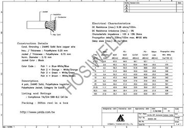 Hosiwell-30005-BK Cat.5e UTP 室外型Standard Type, Black color Jacket.產品圖