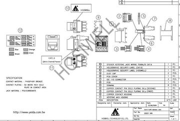 Hsiwell-20201-WH Cat.6 Modular Jack 資訊插座產品圖