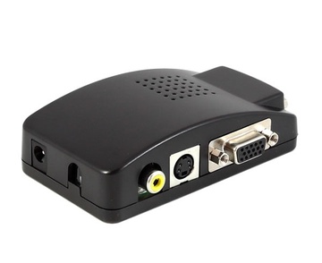 LENKENG-FLY7503AV 视频轉换器 RCA Composite & S-Video to VGA Converter