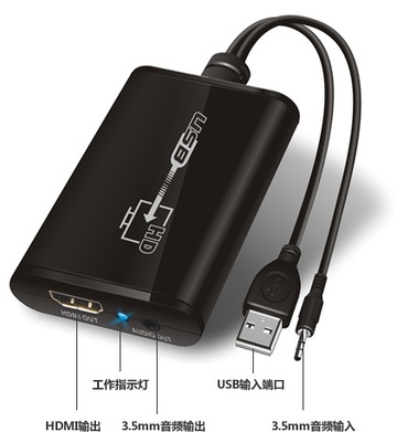 LENKENG-usb to hdmi converter,usb转hdmi lkv325