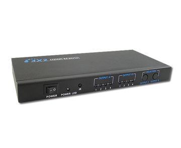 LENKENG-LKV342 4x2 HDMI Matrix Switch with Remote Control HDMI矩陣視頻切換器4X2產品圖