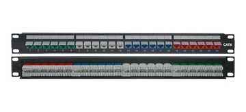 YD-508-24K-C6 19吋CAT6跳線面板外掀式透明防塵蓋板產品圖