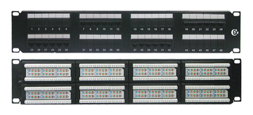 YD-508-48M 19吋CAT5e PCB型跳線面板 (48埠)